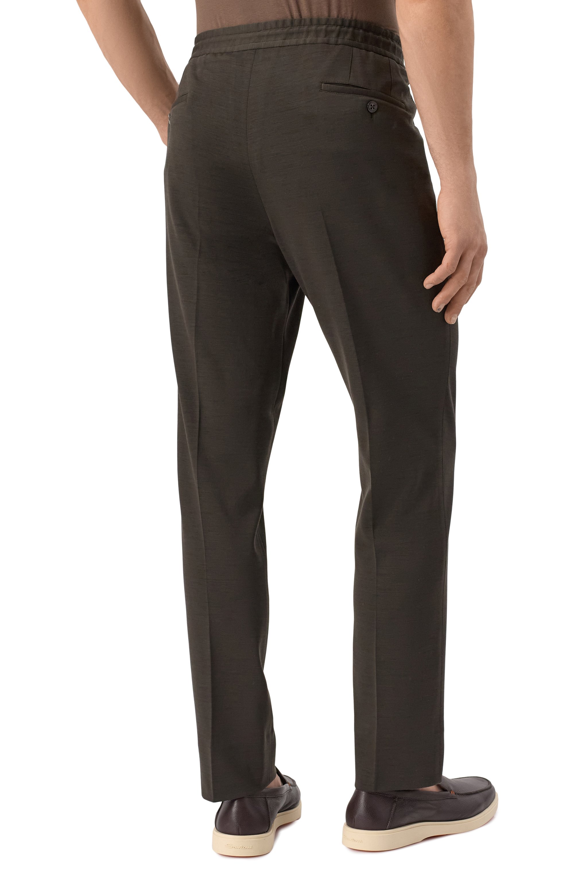 Брюки из шерсти и хлопка CORNELIANI, арт. 254L19-2518800, фото 4