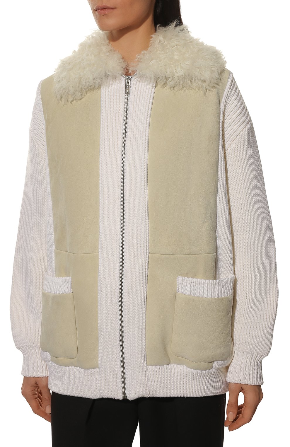 Комбинированный кардиган MIU MIU, арт. MPV774-173-F0N40, фото 3