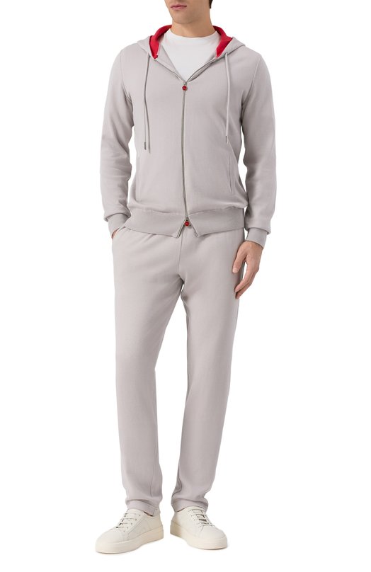 Хлопковые брюки Kiton UMK1051K318 Серый  UMK1051K318 Фото 2
