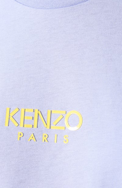 Хлопковая футболка KENZO сиреневого цвета по цене 12100 руб., арт. FA52TS955937, фото 5 Хлопковая футболка KENZO, арт. FA52TS955937, фото 5