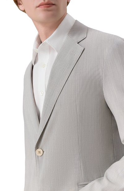 Шерстяной пиджак EMPORIO ARMANI светло-серого цвета по цене 106500 руб., арт. EM000069/TE22612, фото 5 Шерстяной пиджак EMPORIO ARMANI, арт. EM000069/TE22612, фото 5
