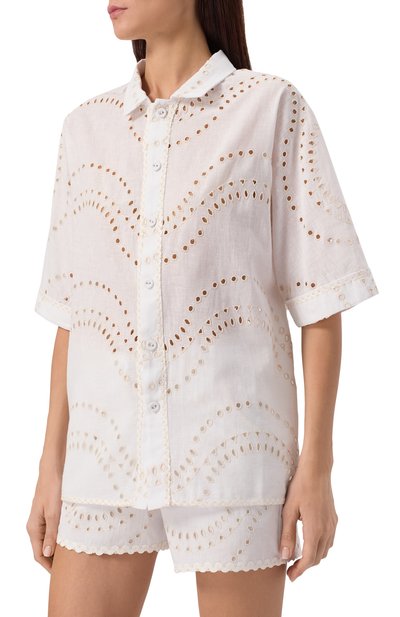 Рубашка из хлопка и льна CHARO RUIZ IBIZA, арт. 254201, фото 3