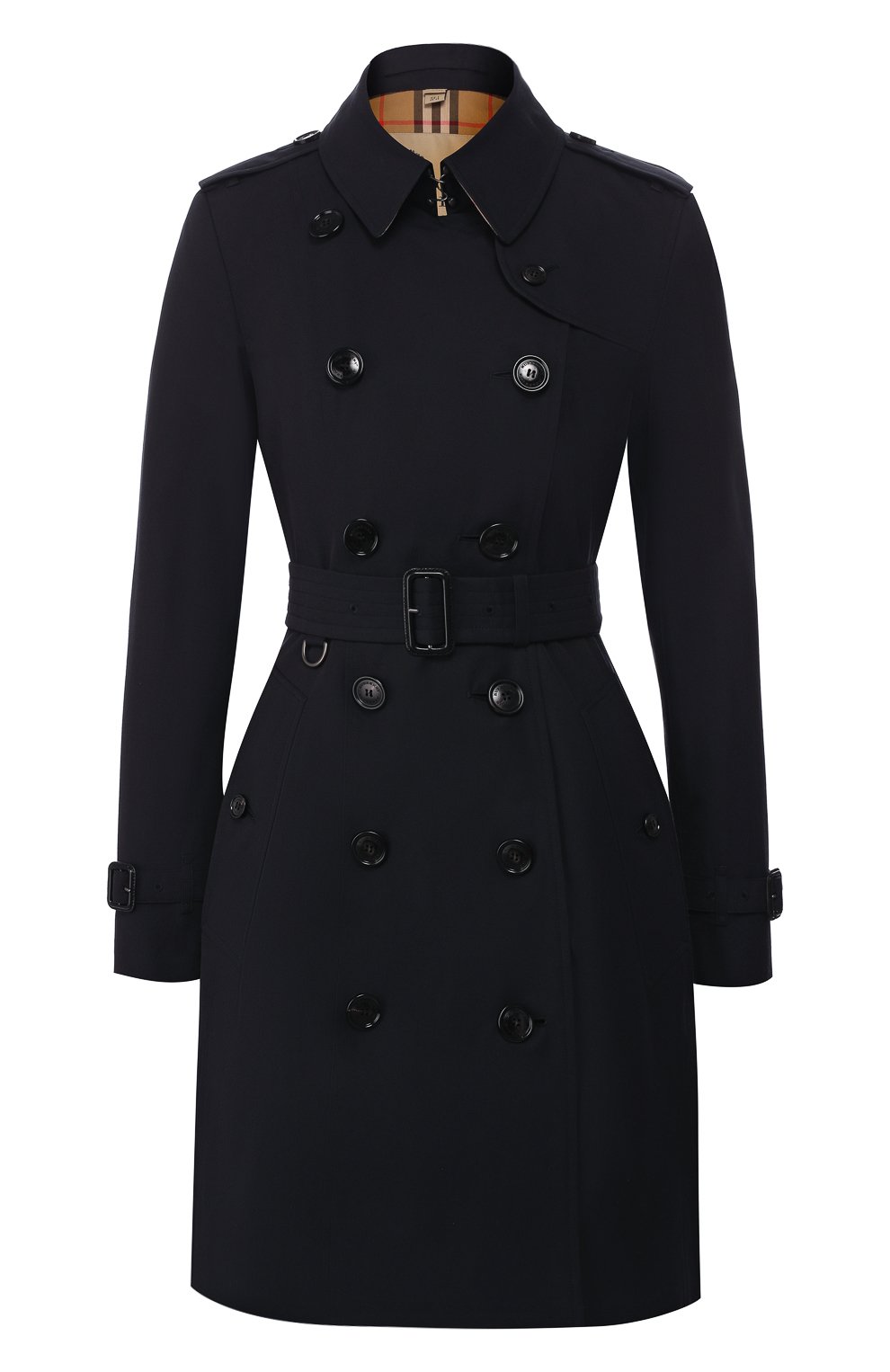 Хлопковый тренч chelsea BURBERRY темно-синего цвета по цене 213500 руб., арт. 4073375, фото 1 Хлопковый тренч chelsea BURBERRY, арт. 4073375, фото 1