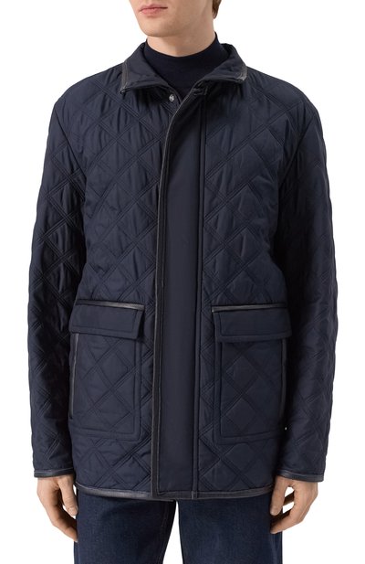 Шелковая куртка с кожаной отделкой ZILLI, арт. ASTA01M0628VCQ000, фото 3