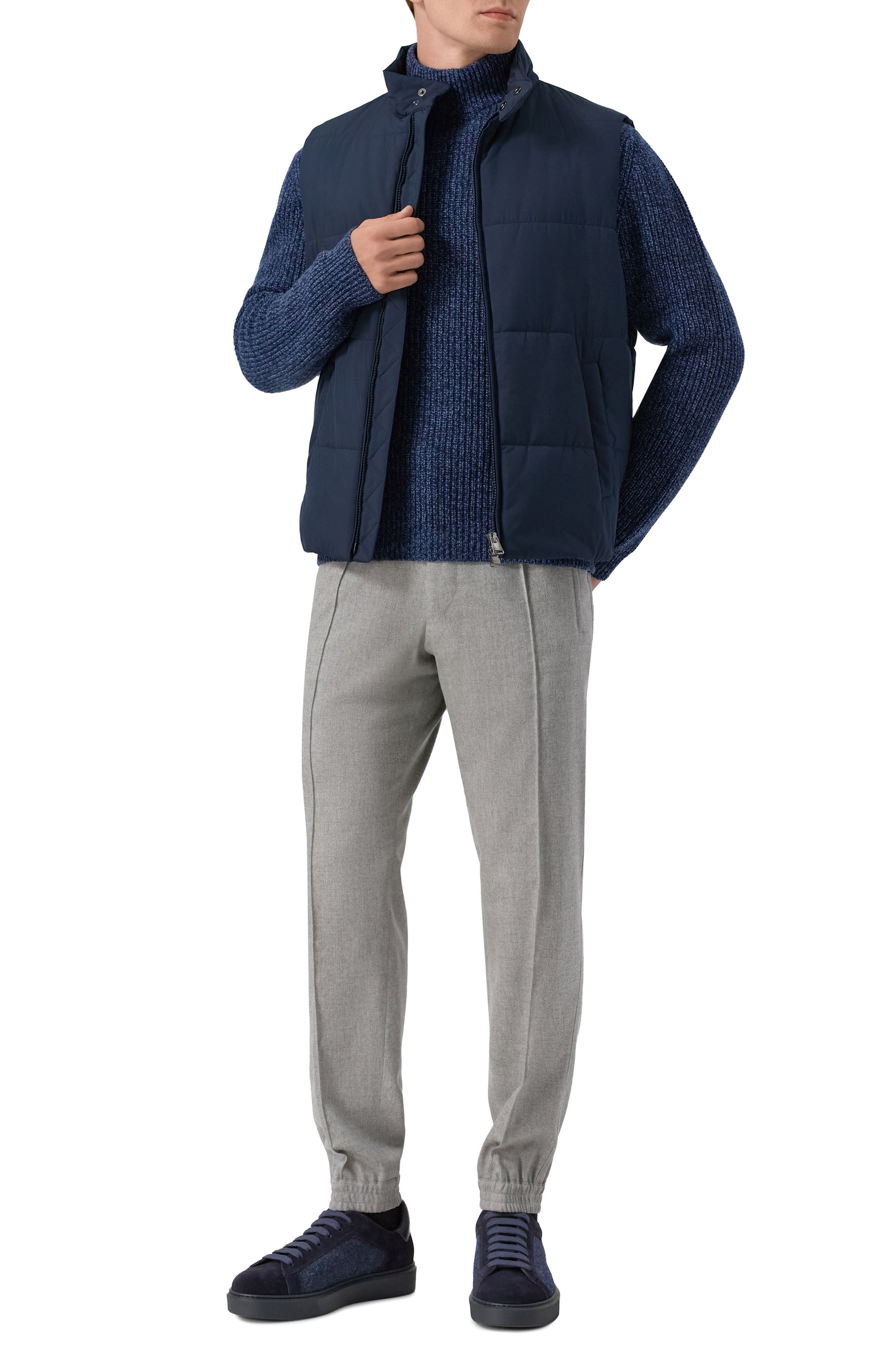 Шерстяной свитер DANIELE FIESOLI синего цвета по цене 22400 руб., арт. DF0250, фото 2 Шерстяной свитер DANIELE FIESOLI, арт. DF0250, фото 2