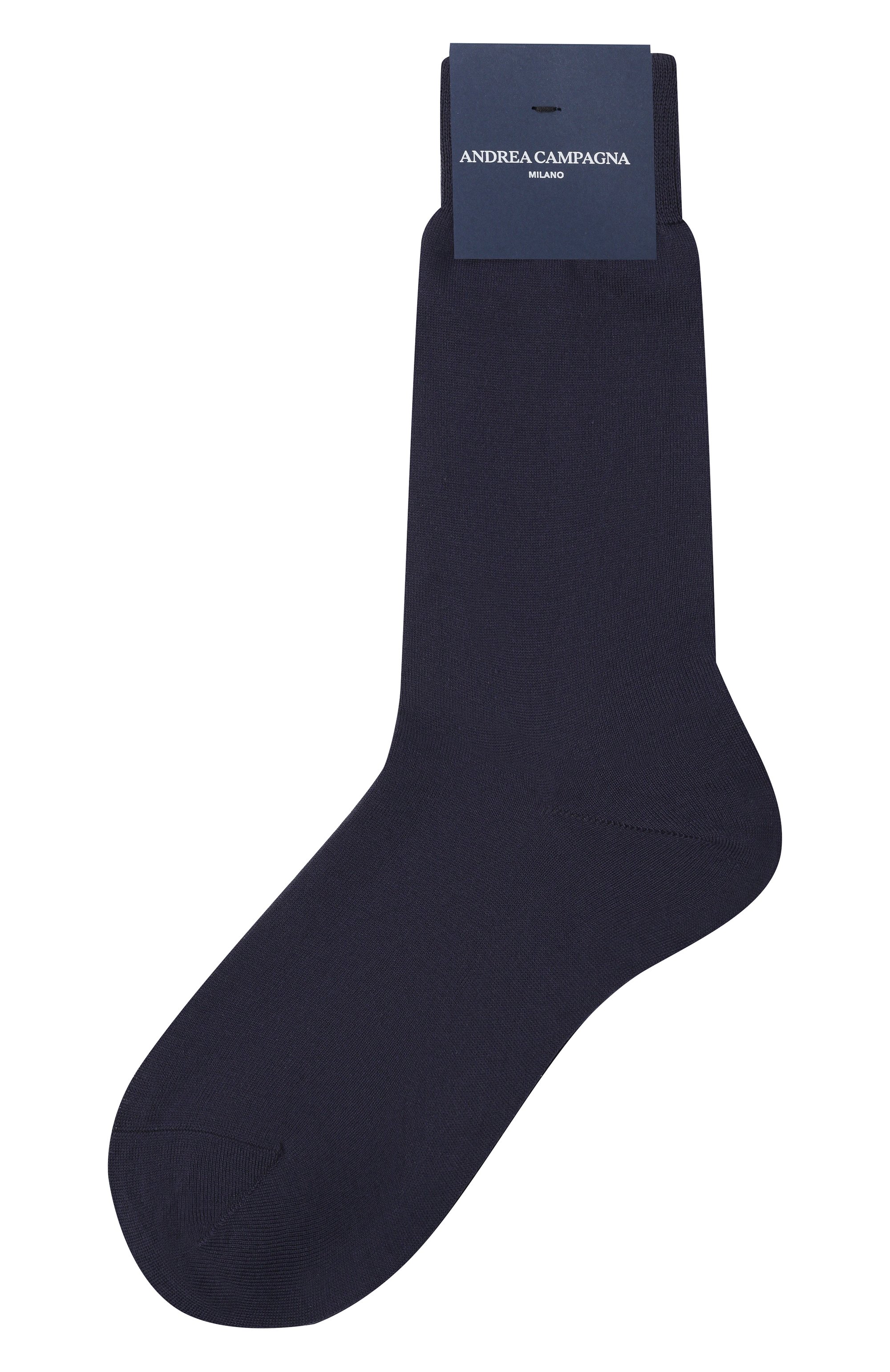 Хлопковые носки ANDREA CAMPAGNA темно-синего цвета по цене 10900 руб., арт. MS0BRAC0002, фото 1 Хлопковые носки ANDREA CAMPAGNA, арт. MS0BRAC0002, фото 1