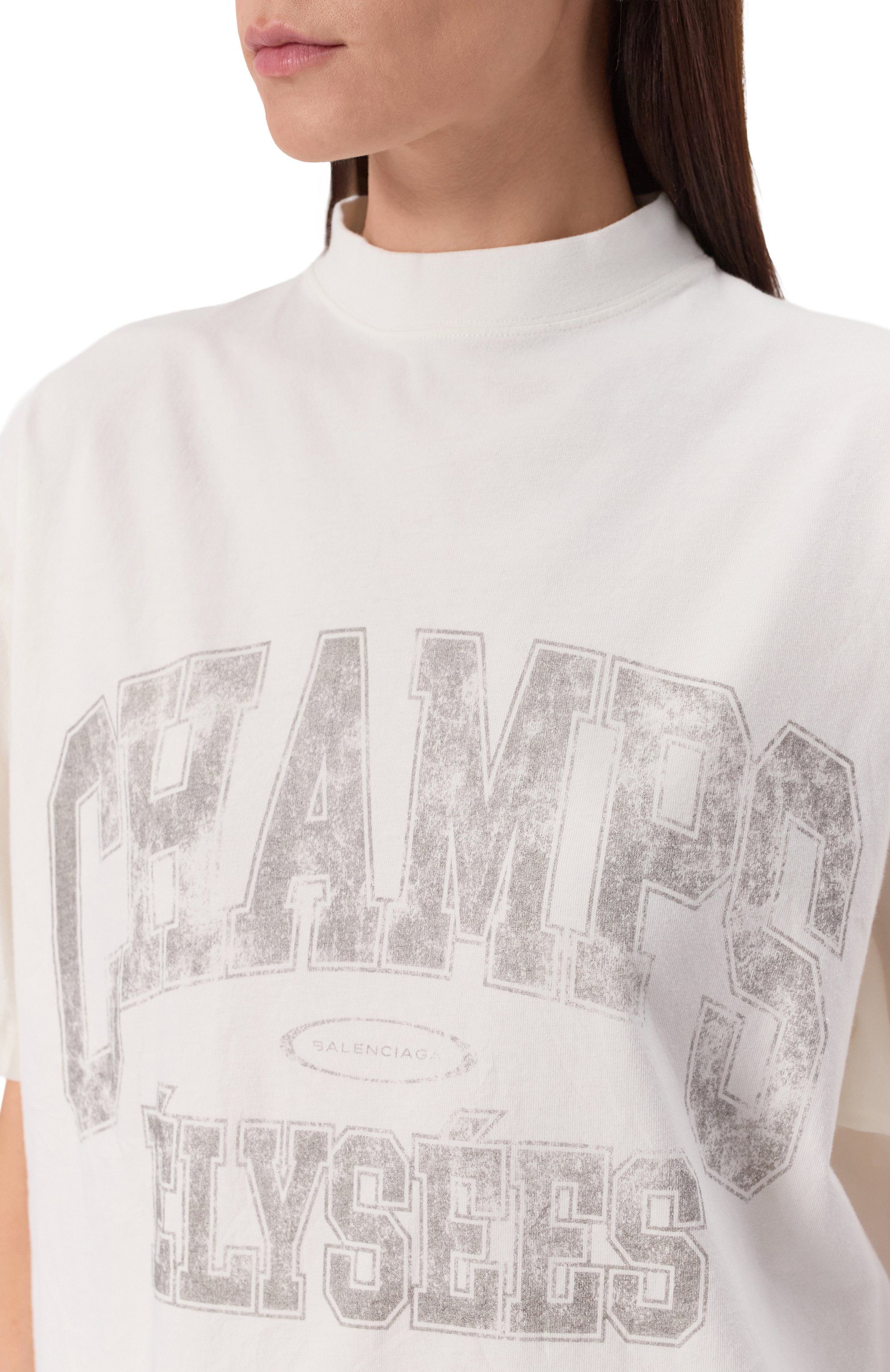 Хлопковая фут�болка BALENCIAGA, арт. 787349/TRVN1, фото 9