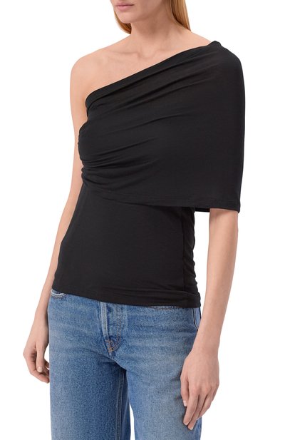 Топ из лиоцелла HELMUT LANG черного цвета по цене 30750 руб., арт. P06HW508, фото 3 Топ из лиоцелла HELMUT LANG, арт. P06HW508, фото 3