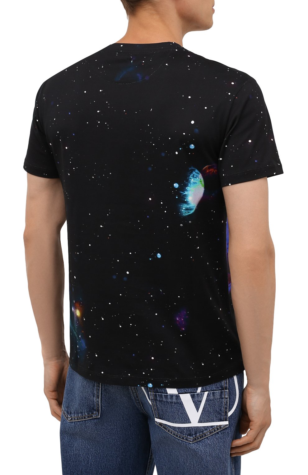 Хлопковая футболка VALENTINO черного цвета по цене 74600 руб., арт. WV3MG10V7L9, фото 4 Хлопковая футболка VALENTINO, арт. WV3MG10V7L9, фото 4