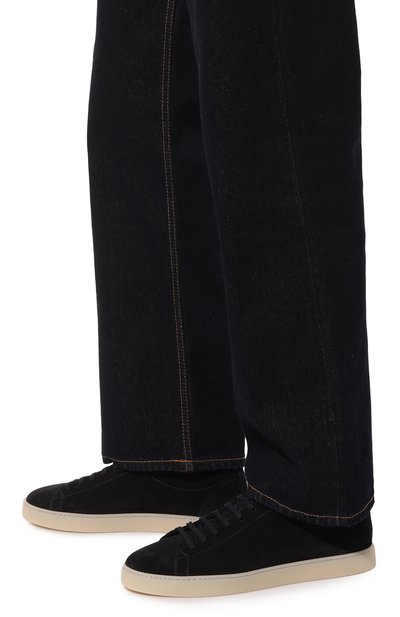 Замшевые кеды BLU BARRETT синего цвета по цене 49100 руб., арт. CLI0-12287.18, фото 3 Замшевые кеды BLU BARRETT, арт. CLI0-12287.18, фото 3