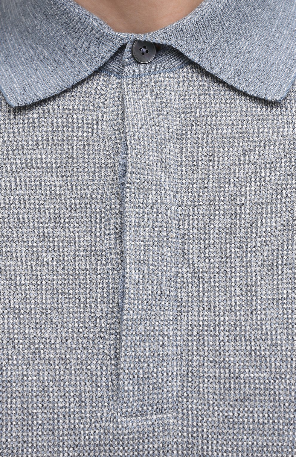 Поло из хлопка и льна ZEGNA, арт. UW314/753, фото 5