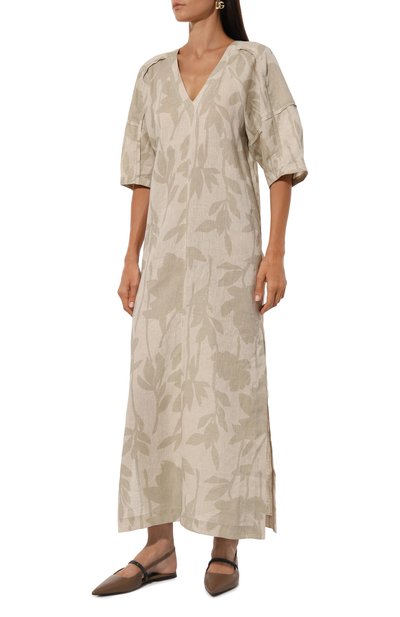 Льняное платье BRUNELLO CUCINELLI, арт. MB650A5193, фото 3