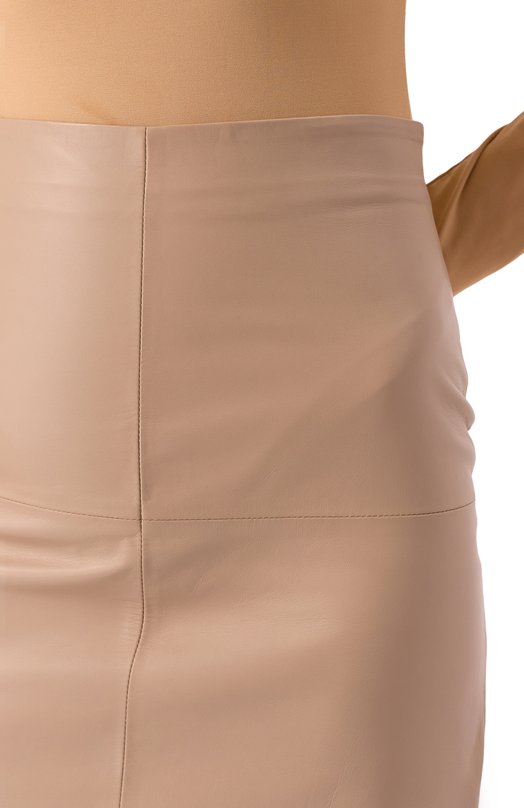 Кожаная юбка Kiton D59272K0920F02 Бежевый  D59272K0920F02 Фото 5