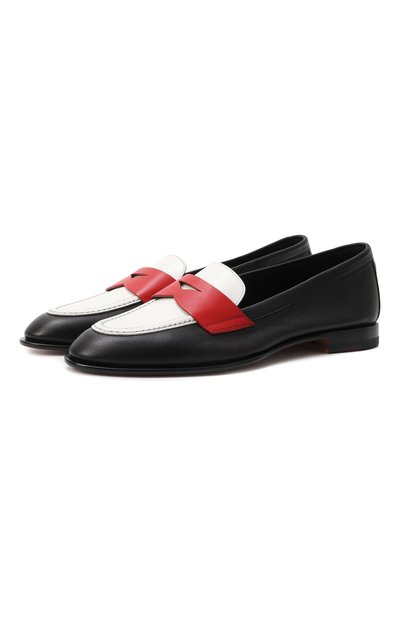 Женские кожаные пенни-лоферы SANTONI, арт. WUSG71491HAFSYTC