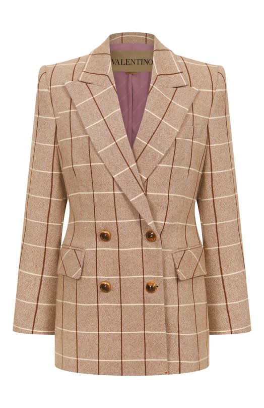 Шерстяной жакет Valentino 7B0CE4V2/9R3 Бежевый 7B0CE4V2/9R3