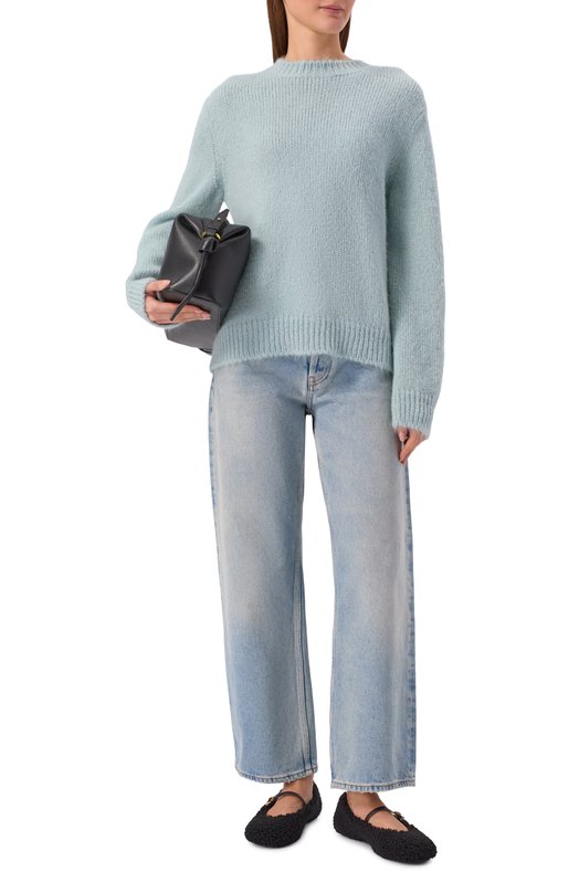 Балетки Carla из овчины Gianvito Rossi G25312.05G0M.SKCNENE Чёрный  G25312.05G0M.SKCNENE Фото 3