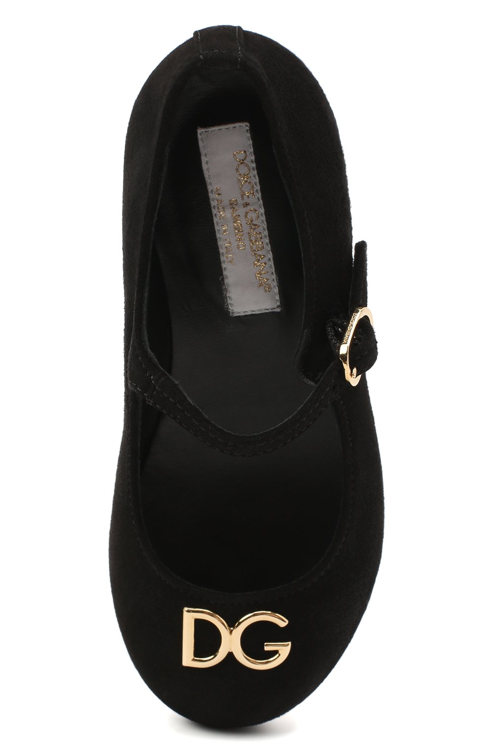 Замшевые туфли DOLCE & GABBANA черного цвета по цене 31450 руб., арт. D10537/AC370/24-28, фото 4 Замшевые туфли DOLCE & GABBANA, арт. D10537/AC370/24-28, фото 4