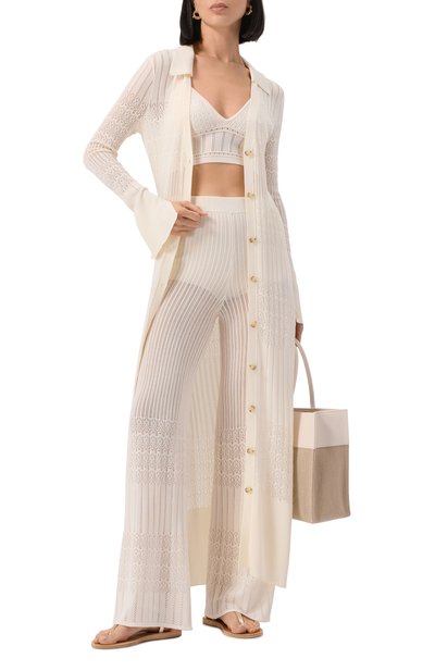 Брюки из вискозы BOSS ORANGE кремового цвета по цене 21550 руб., арт. 50535496, фото 2 Брюки из вискозы BOSS ORANGE, арт. 50535496, фото 2