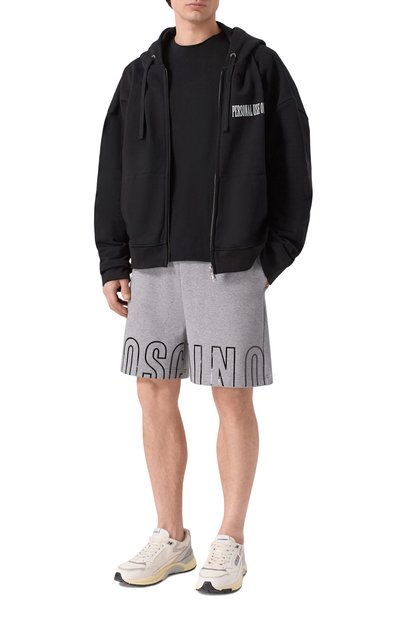 Хлопковые шорты MOSCHINO серого цвета по цене 29750 руб., арт. A6811/4319, фото 2 Хлопковые шорты MOSCHINO, арт. A6811/4319, фото 2