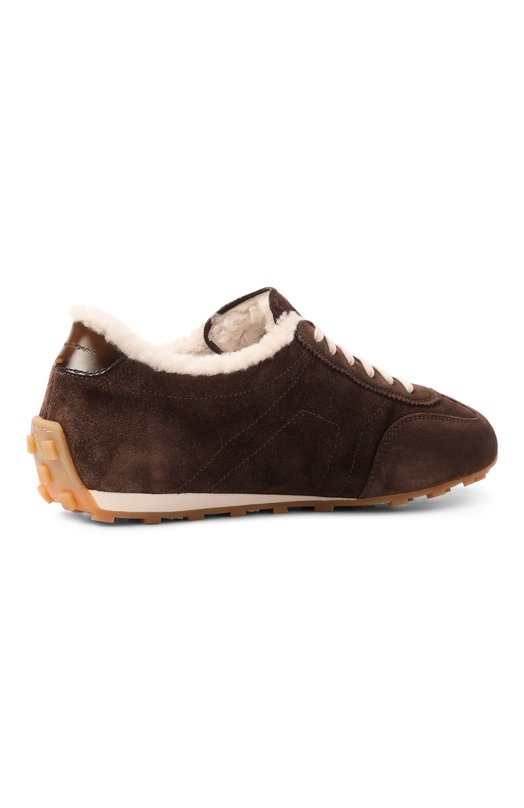 Замшевые кроссовки Santoni WBGG61297BIFPDYX Коричневый  WBGG61297BIFPDYX Фото 5