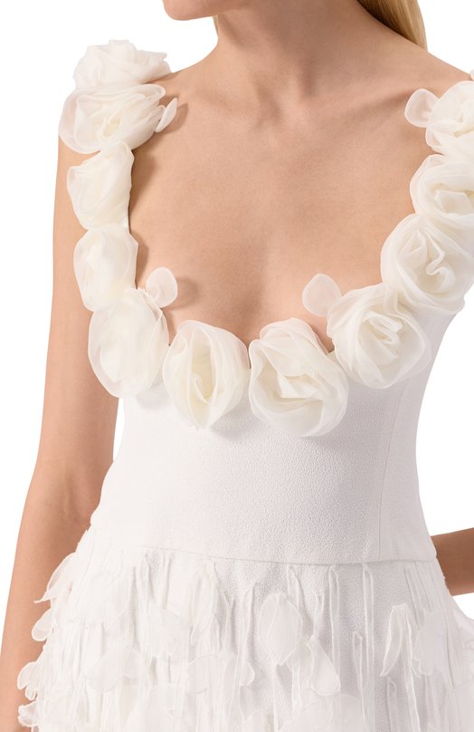 Платье из вискозы Giambattista Valli 25SSSVTE5032/91GDM Кремовый  25SSSVTE5032/91GDM Фото 5