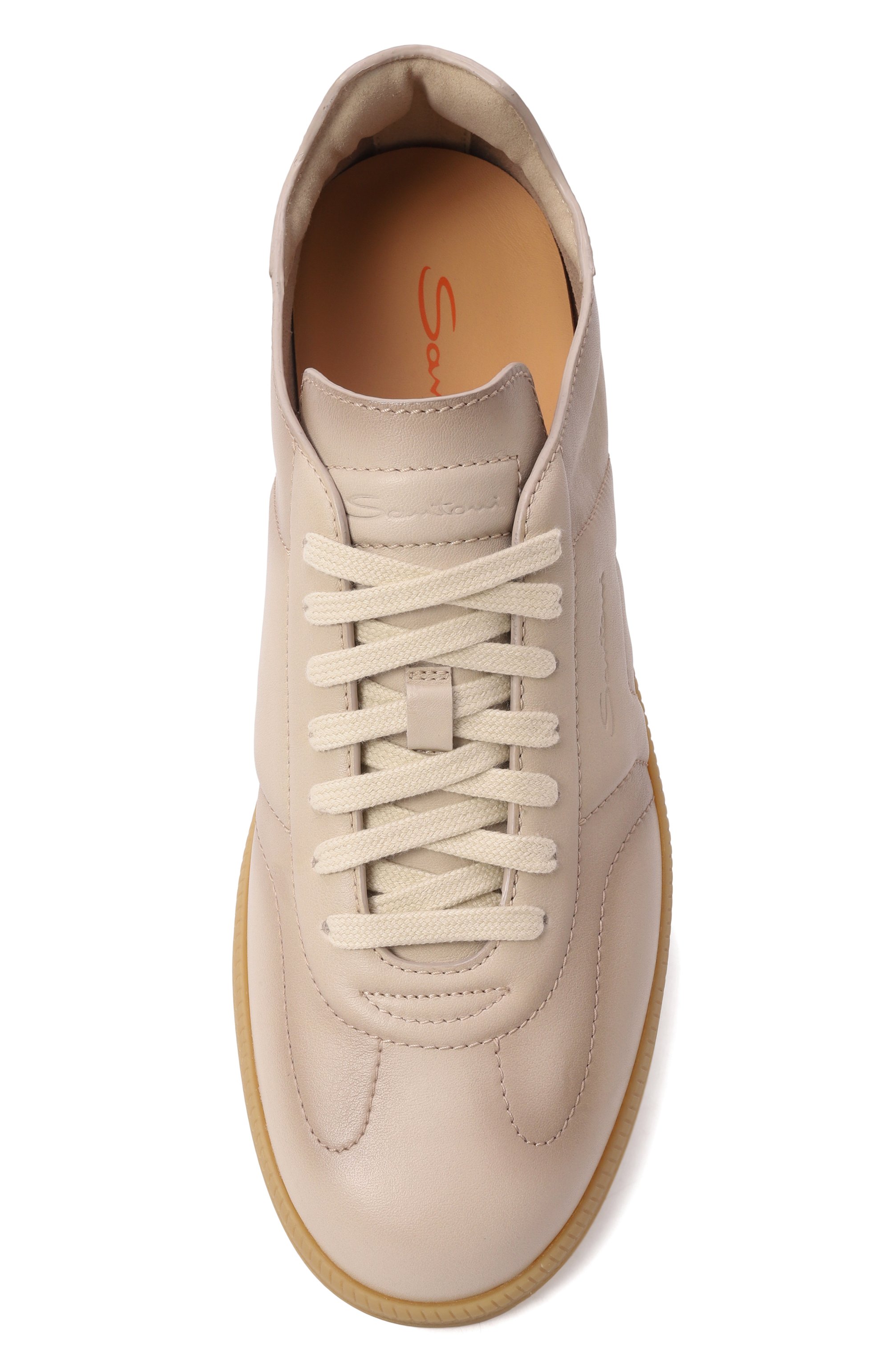 Кожаные кеды dbs oly SANTONI, арт. MBPG22072FARTSDW, фото 6