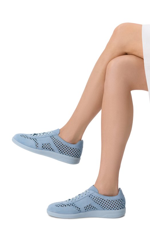Замшевые кеды Santoni WBPG61470CIETSQC Голубой  WBPG61470CIETSQC Фото 2