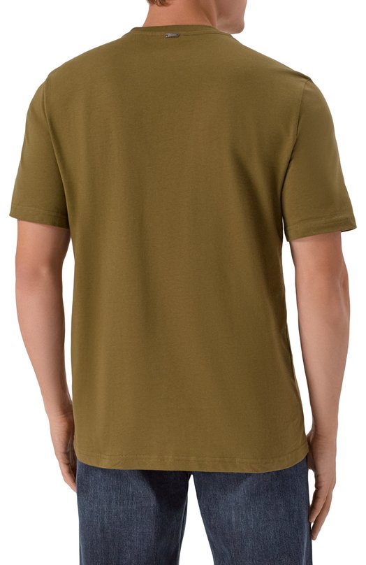 Хлопковая футболка Herno JG000245U/52000 Хаки  JG000245U/52000 Фото 4