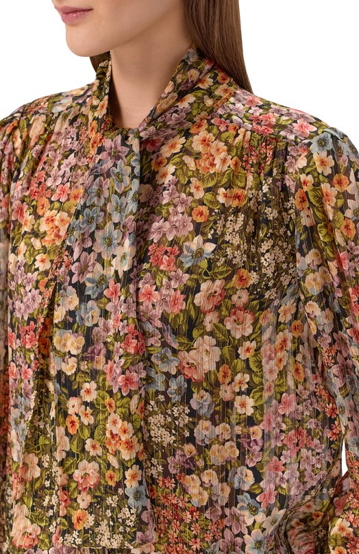 Шелковая блузка Valentino 8B3AB7Z9/A08 Разноцветный  8B3AB7Z9/A08 Фото 5