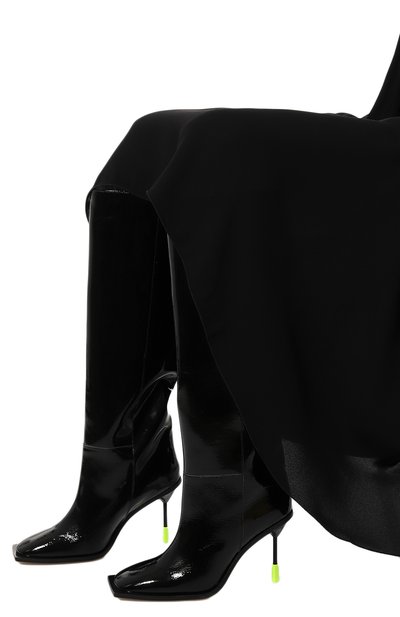 Кожаные сапоги MSGM черного цвета по цене 52900 руб., арт. 3541MDS111/479, фото 3 Кожаные сапоги MSGM, арт. 3541MDS111/479, фото 3
