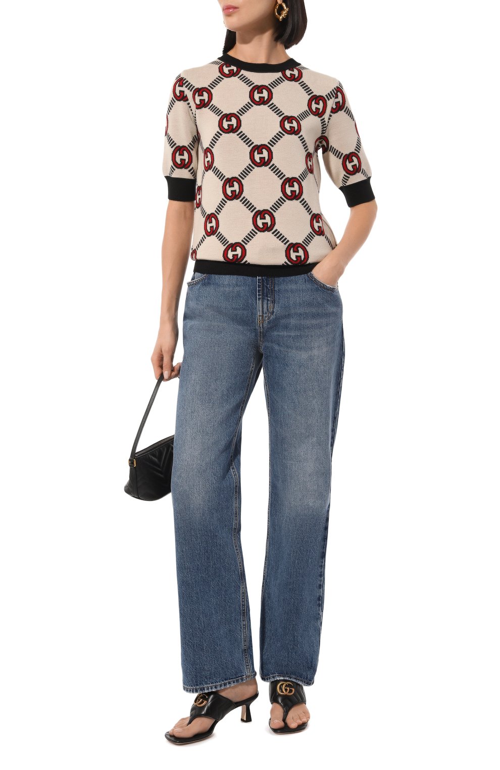 Кожаные мюли double g GUCCI, арт. 776995/BK060, фото 2