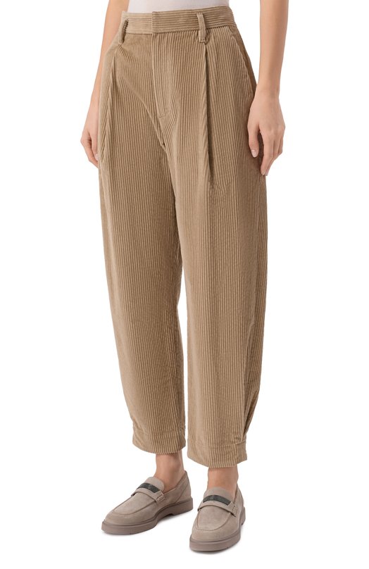 Вельветовые брюки Brunello Cucinelli MA180P8797 Бежевый  MA180P8797 Фото 3