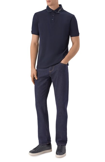 Мужское хлопковое поло EMPORIO ARMANI, арт. EM002999/AF12955