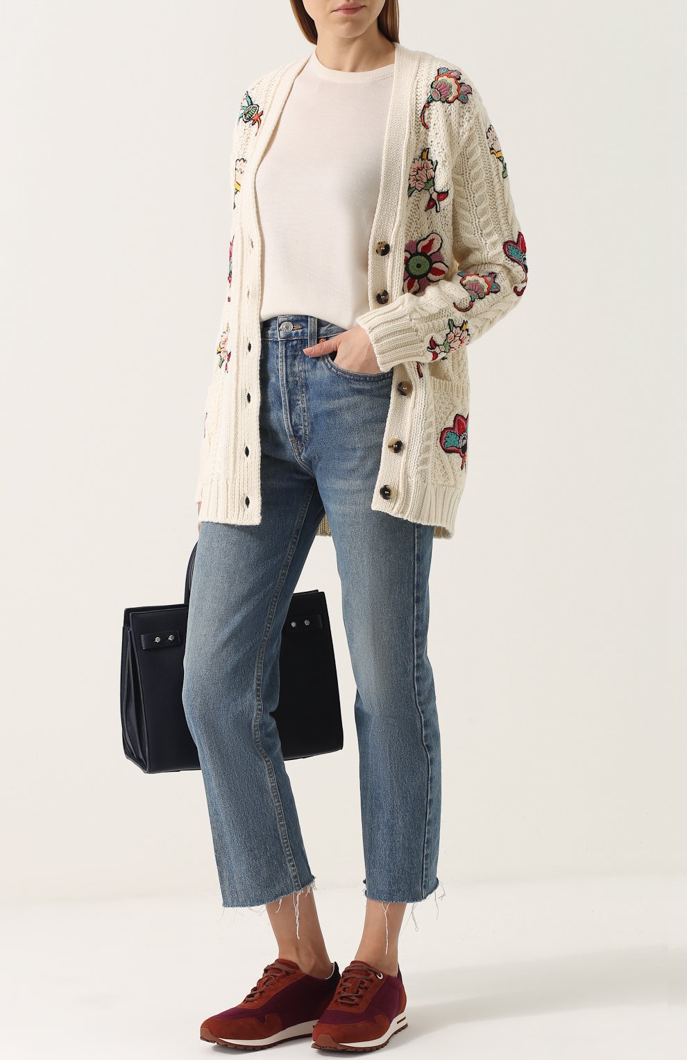 Замшевые кроссовки с отделкой из кашемира LORO PIANA, арт. FAG3631, фото 2