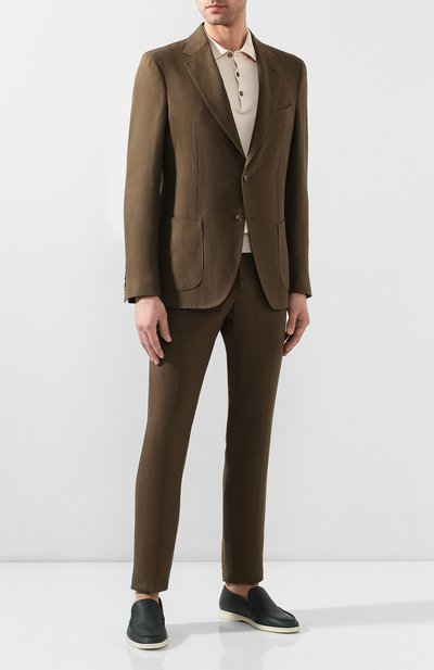 Кожаные лоферы summer walk LORO PIANA, арт. FAI1528, фото 2