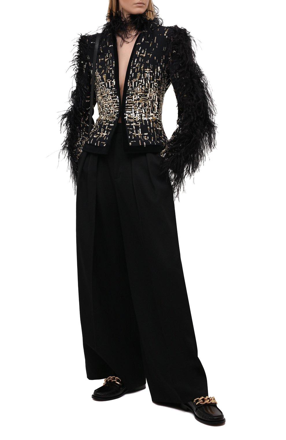 Жакет с отделкой перьями ZUHAIR MURAD, арт. JKF21001/CRCA007, фото 2