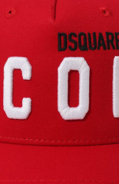 Хлопковая бейсболка DSQUARED2 красного цвета по цене 8670 руб., арт. DQ0269-D00I8/0UTLET AW22-23, фото 3 Хлопковая бейсболка DSQUARED2, арт. DQ0269-D00I8/0UTLET AW22-23, фото 3