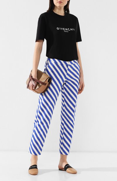 Хлопковая футболка GIVENCHY черного цвета по цене 38950 руб., арт. BW70603Z0Y, фото 2 Хлопковая футболка GIVENCHY, арт. BW70603Z0Y, фото 2