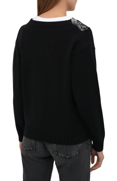 Хлопковый пуловер PHILOSOPHY DI LORENZO SERAFINI черно-белого цвета по цене 45500 руб., арт. A0919/703, фото 4 Хлопковый пуловер PHILOSOPHY DI LORENZO SERAFINI, арт. A0919/703, фото 4