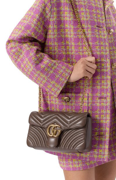 Сумка gg marmont medium GUCCI коричневого цвета по цене 395000 руб., арт. 837267/AAGUE, фото 2 Сумка gg marmont medium GUCCI, арт. 837267/AAGUE, фото 2