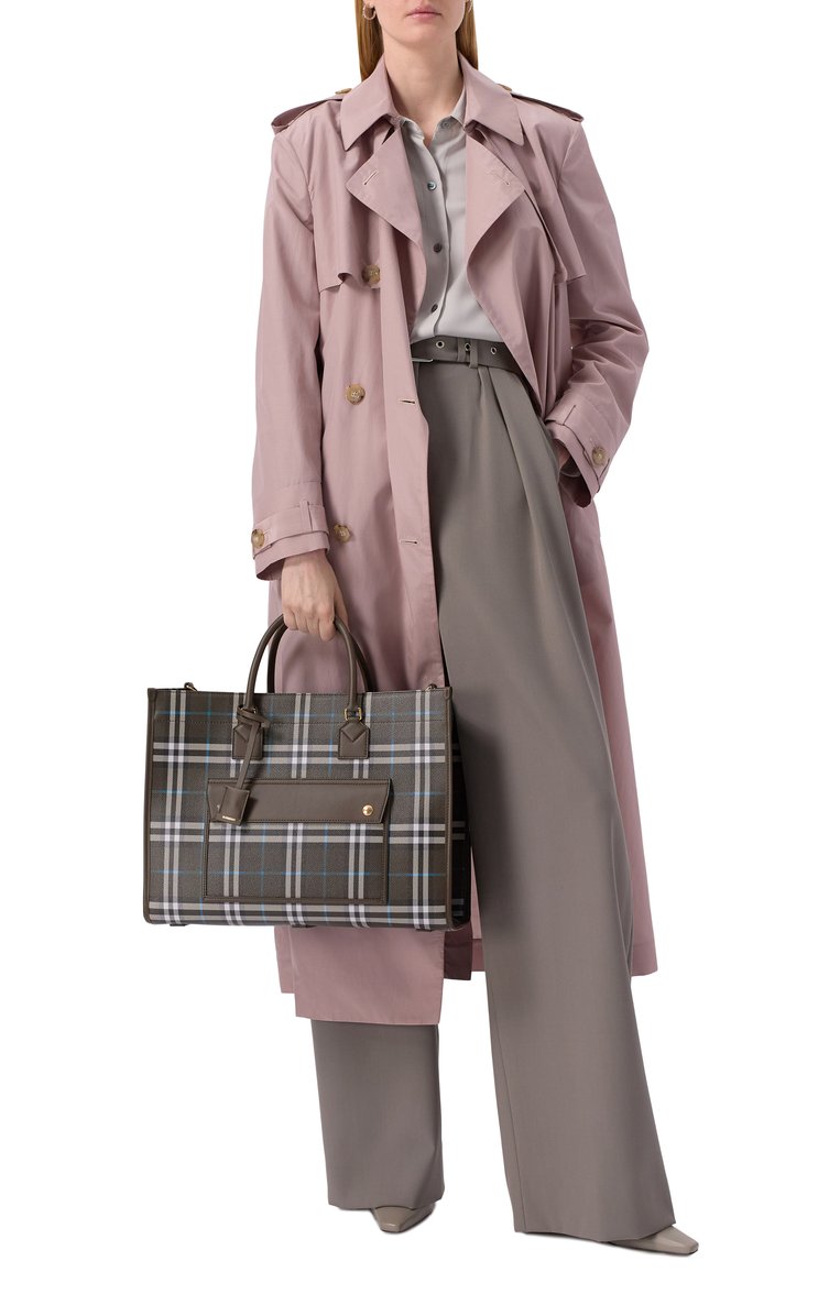 Женская сумка-тоут freya medium BURBERRY хаки цвета, арт. 8108261 | Фото 7 (Материал: Текстиль, Экокожа; Размер: medium; Автоматизация состава: Проставлено; Автоматизация ТО: Проставлено)