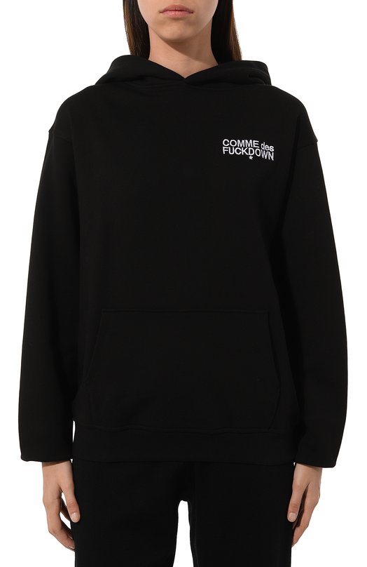 Хлопковое худи Comme des Fuckdown CFABW01010 Чёрный  CFABW01010 Фото 3