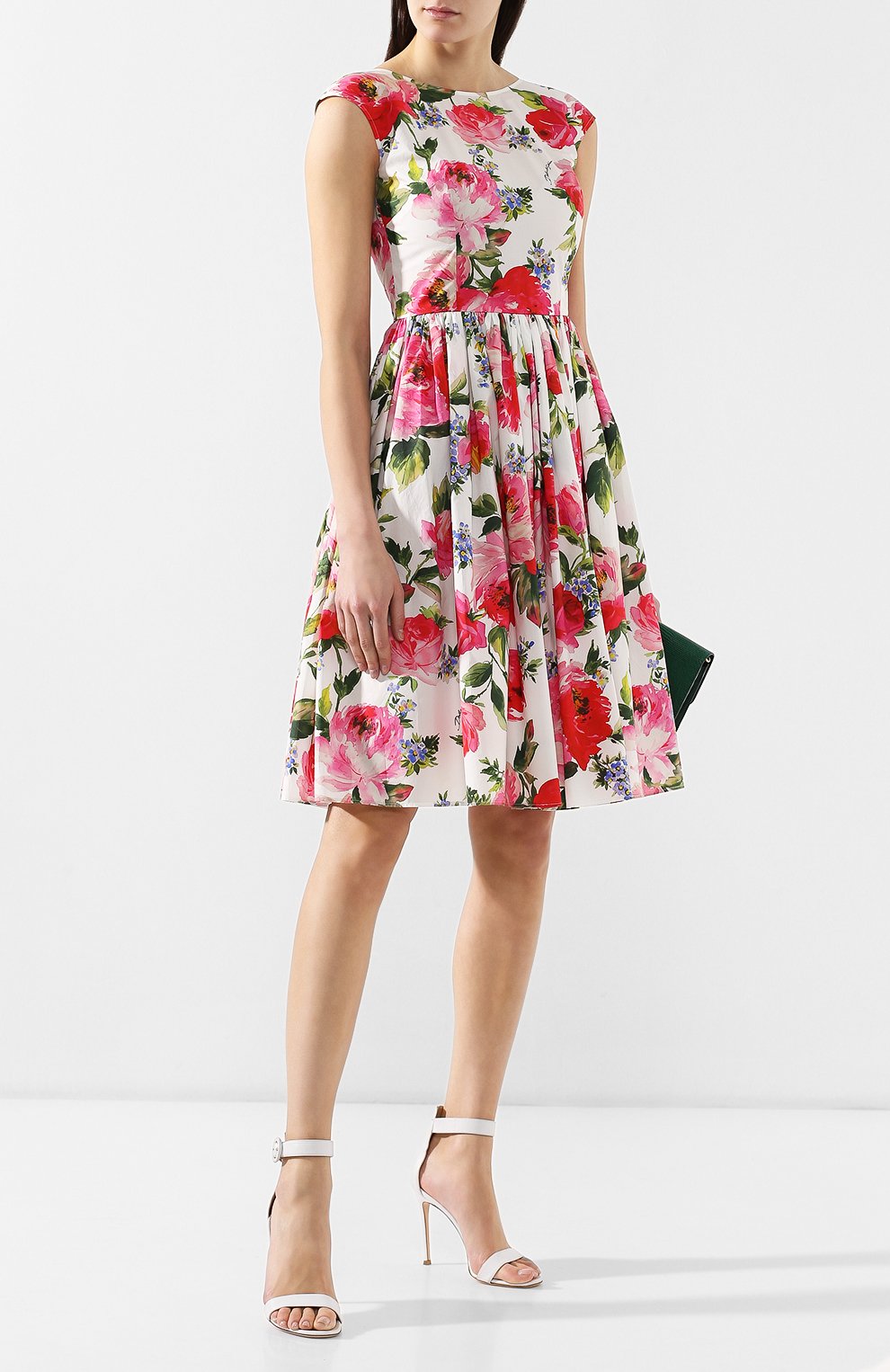 Хлопковое платье DOLCE & GABBANA светло-розового цвета по цене 156500 руб., арт. F6FK4T/HS5DU, фото 2 Хлопковое платье DOLCE & GABBANA, арт. F6FK4T/HS5DU, фото 2
