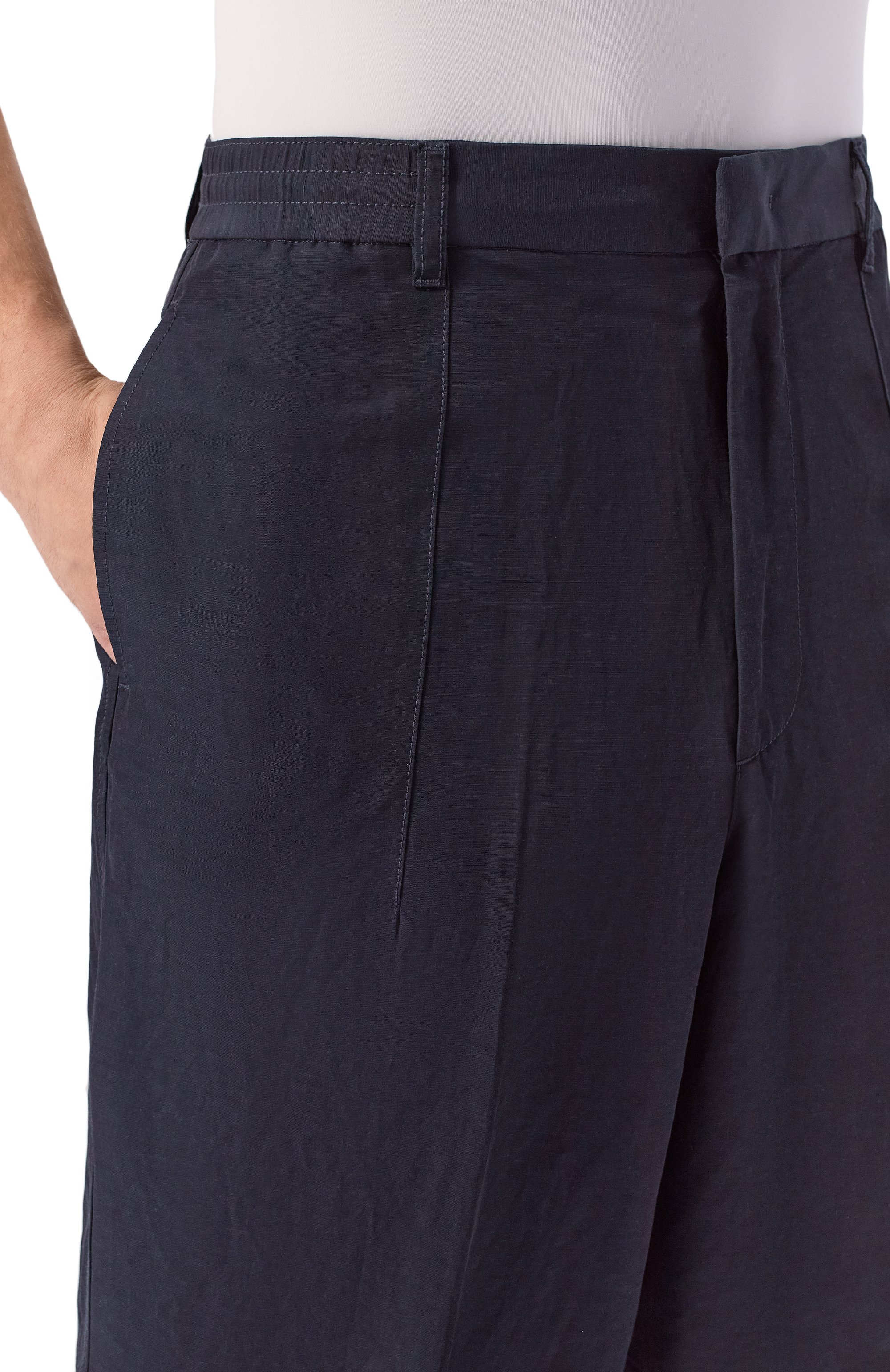 Шорты из вискозы и льна EMPORIO ARMANI, арт. EM005874/AF13812, фото 5