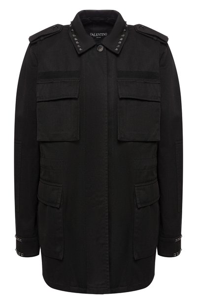 Женская френч с накладными карманами и шипами VALENTINO, арт. LB0CJ0D5/2Q9