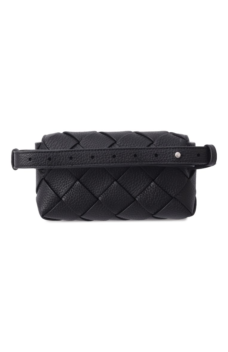 Мужская поясная сумка diago BOTTEGA VENETA черного цвета, арт. 805773 V4FV1 | Фото 6 (Ремень/цепочка: На ремешке; Материал: Натуральная кожа; Размер: mini; Случай: Повседневный; Стили: Классический)