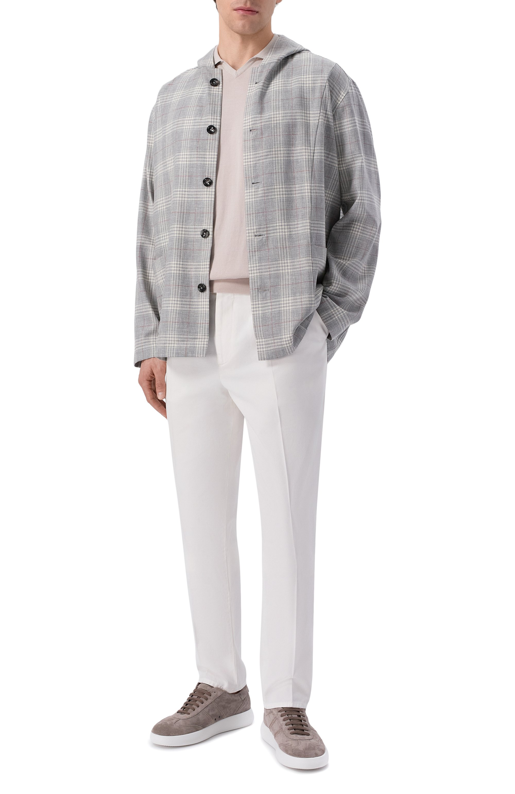 Шерстяная рубашка KITON серого цвета по цене 149000 руб., арт. UMCLUCAK0624E03, фото 2 Шерстяная рубашка KITON, арт. UMCLUCAK0624E03, фото 2