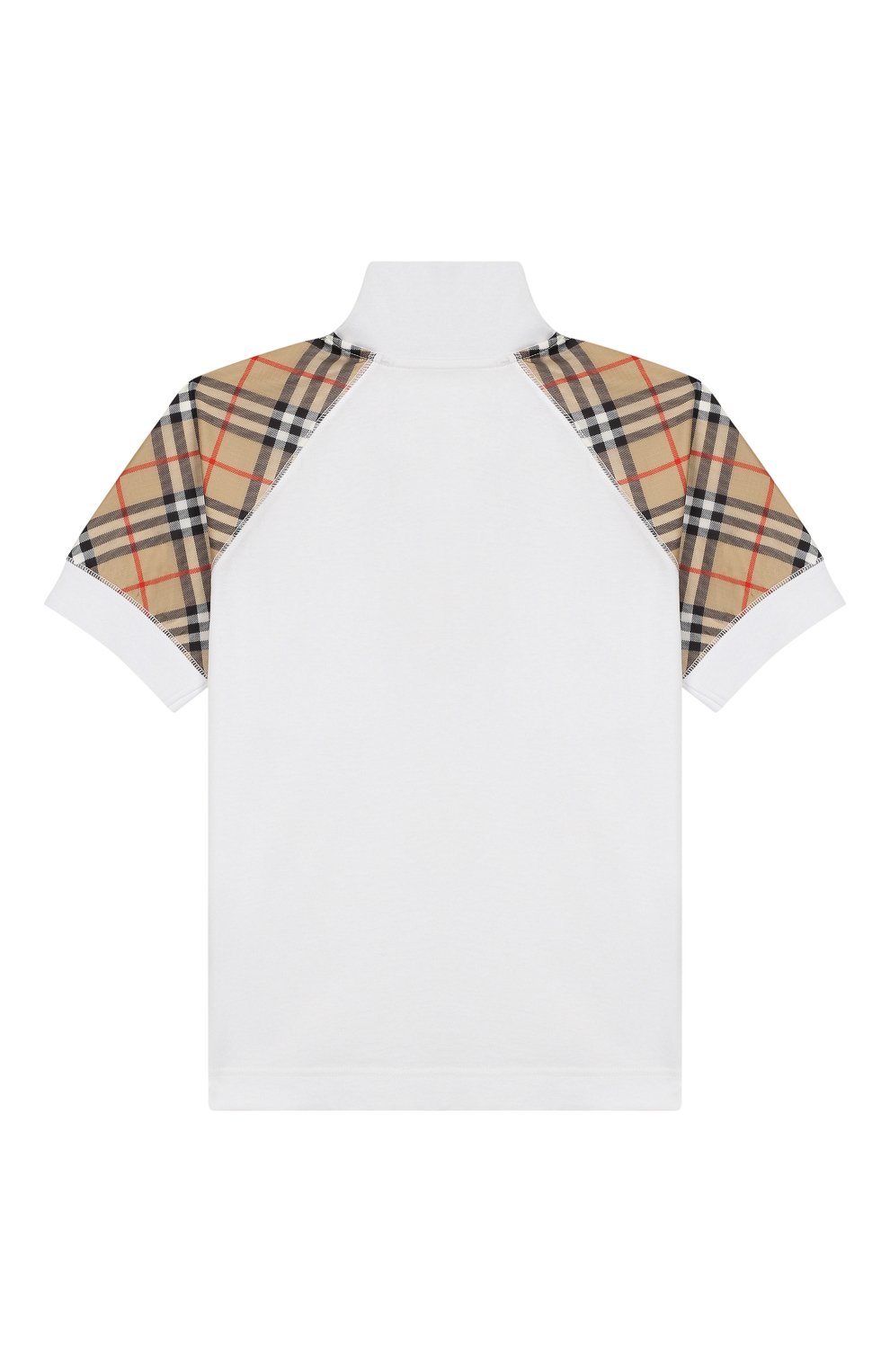 Хлопковая футболка с воротником-стойкой BURBERRY белого цвета по цене 8995 руб., арт. 8011057, фото 2 Хлопковая футболка с воротником-стойкой BURBERRY, арт. 8011057, фото 2