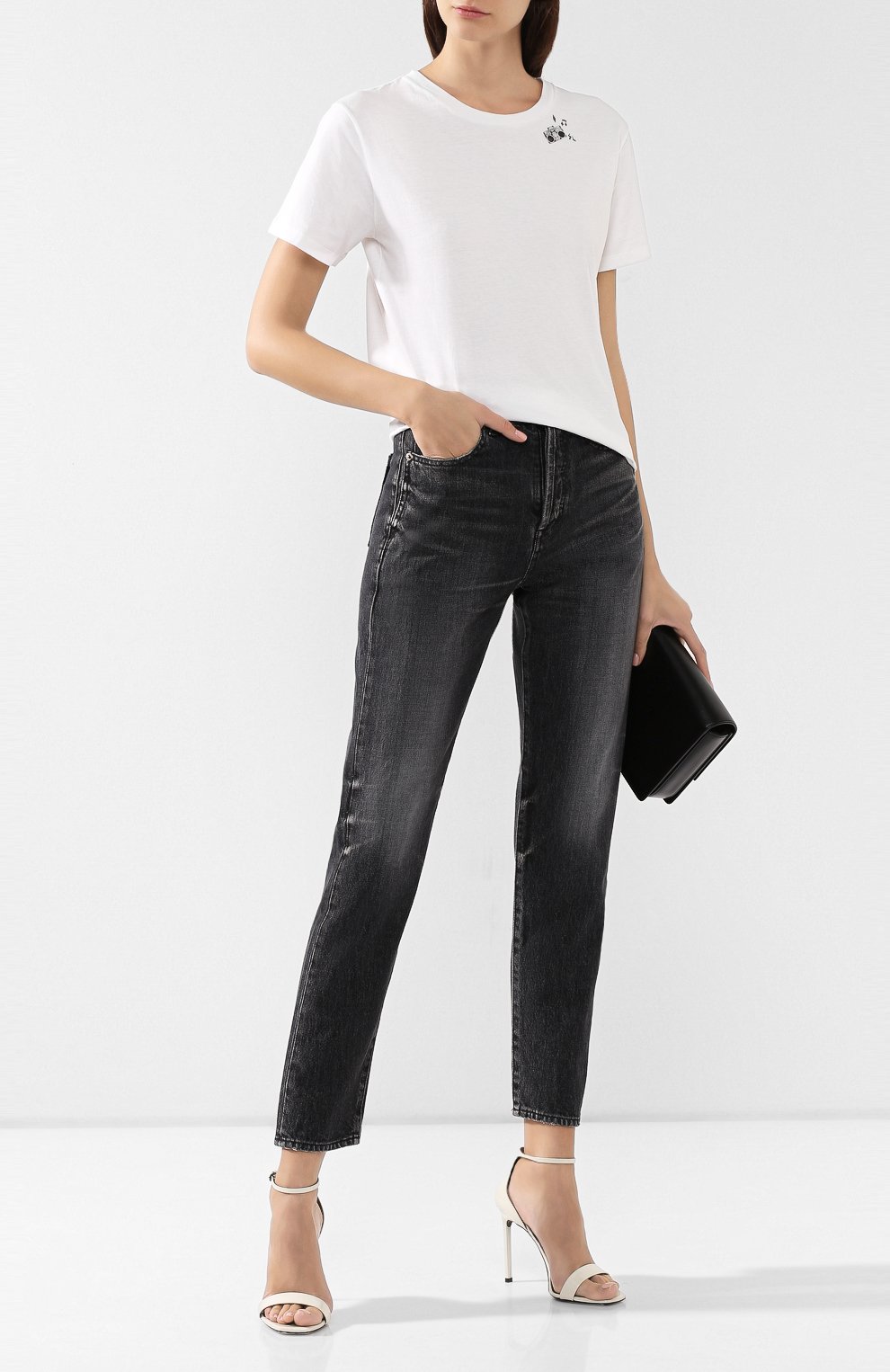 Хлопковая футболка SAINT LAURENT, арт. 579028/YBLL2, фото 2