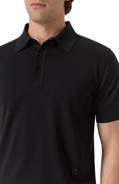 Поло из шелка и хлопка BALMAIN, арт. FH1GB020/KI73, фото 5